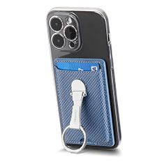 Silikon Hülle Handyhülle Gummi Schutzhülle Flexible Leder Tasche SD9 für Apple iPhone 15 Pro Max Blau