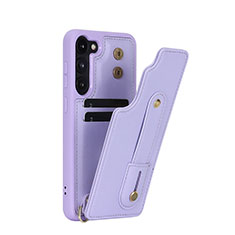 Silikon Hülle Handyhülle Gummi Schutzhülle Flexible Leder Tasche SY1 für Samsung Galaxy S22 Plus 5G Violett