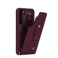 Silikon Hülle Handyhülle Gummi Schutzhülle Flexible Leder Tasche SY1 für Samsung Galaxy S23 5G Rot