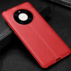 Silikon Hülle Handyhülle Gummi Schutzhülle Flexible Leder Tasche U01 für Huawei Mate 40 Rot