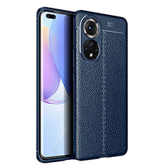 Silikon Hülle Handyhülle Gummi Schutzhülle Flexible Leder Tasche WL1 für Huawei Honor 50 Pro 5G Blau