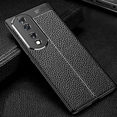 Silikon Hülle Handyhülle Gummi Schutzhülle Flexible Leder Tasche WL1 für Huawei Honor 70 Pro 5G Schwarz