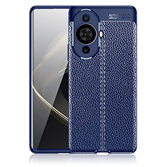 Silikon Hülle Handyhülle Gummi Schutzhülle Flexible Leder Tasche WL1 für Huawei Nova 11 Blau