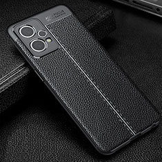 Silikon Hülle Handyhülle Gummi Schutzhülle Flexible Leder Tasche WL1 für Realme 9 Pro+ Plus 5G Schwarz