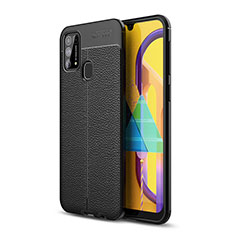 Silikon Hülle Handyhülle Gummi Schutzhülle Flexible Leder Tasche WL1 für Samsung Galaxy M31 Prime Edition Schwarz