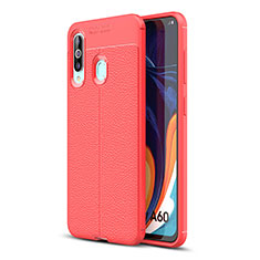 Silikon Hülle Handyhülle Gummi Schutzhülle Flexible Leder Tasche WL1 für Samsung Galaxy M40 Rot