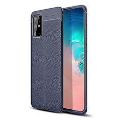 Silikon Hülle Handyhülle Gummi Schutzhülle Flexible Leder Tasche WL1 für Samsung Galaxy S20 Plus 5G Blau