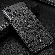 Silikon Hülle Handyhülle Gummi Schutzhülle Flexible Leder Tasche WL1 für Xiaomi Mi 11i 5G (2022) Schwarz