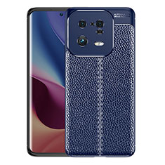 Silikon Hülle Handyhülle Gummi Schutzhülle Flexible Leder Tasche WL1 für Xiaomi Mi 13 Pro 5G Blau