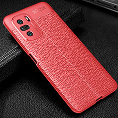 Silikon Hülle Handyhülle Gummi Schutzhülle Flexible Leder Tasche WL1 für Xiaomi Poco F3 5G Rot
