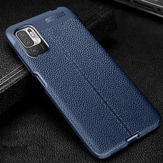 Silikon Hülle Handyhülle Gummi Schutzhülle Flexible Leder Tasche WL1 für Xiaomi POCO M3 Pro 5G Blau