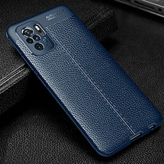 Silikon Hülle Handyhülle Gummi Schutzhülle Flexible Leder Tasche WL1 für Xiaomi Poco M5S Blau