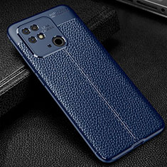 Silikon Hülle Handyhülle Gummi Schutzhülle Flexible Leder Tasche WL1 für Xiaomi Redmi 10 India Blau