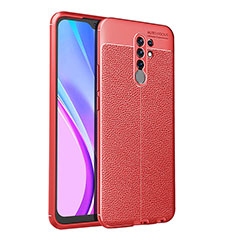 Silikon Hülle Handyhülle Gummi Schutzhülle Flexible Leder Tasche WL1 für Xiaomi Redmi 9 Rot