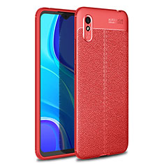 Silikon Hülle Handyhülle Gummi Schutzhülle Flexible Leder Tasche WL1 für Xiaomi Redmi 9i Rot