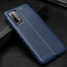 Silikon Hülle Handyhülle Gummi Schutzhülle Flexible Leder Tasche WL1 für Xiaomi Redmi 9T 4G Blau