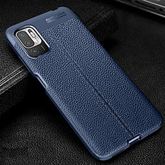 Silikon Hülle Handyhülle Gummi Schutzhülle Flexible Leder Tasche WL1 für Xiaomi Redmi Note 10 5G Blau