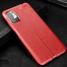 Silikon Hülle Handyhülle Gummi Schutzhülle Flexible Leder Tasche WL1 für Xiaomi Redmi Note 10 5G Rot
