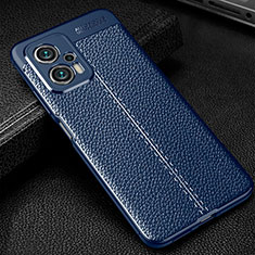 Silikon Hülle Handyhülle Gummi Schutzhülle Flexible Leder Tasche WL1 für Xiaomi Redmi Note 11T Pro 5G Blau