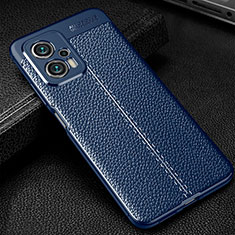 Silikon Hülle Handyhülle Gummi Schutzhülle Flexible Leder Tasche WL1 für Xiaomi Redmi Note 12T Pro 5G Blau