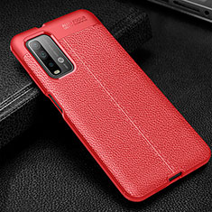 Silikon Hülle Handyhülle Gummi Schutzhülle Flexible Leder Tasche WL1 für Xiaomi Redmi Note 9 4G Rot