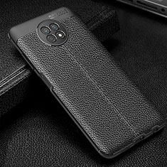 Silikon Hülle Handyhülle Gummi Schutzhülle Flexible Leder Tasche WL1 für Xiaomi Redmi Note 9 5G Schwarz