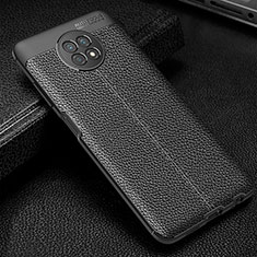 Silikon Hülle Handyhülle Gummi Schutzhülle Flexible Leder Tasche WL1 für Xiaomi Redmi Note 9T 5G Schwarz