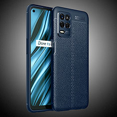 Silikon Hülle Handyhülle Gummi Schutzhülle Flexible Leder Tasche WL2 für Realme 8s 5G Blau