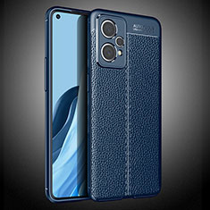 Silikon Hülle Handyhülle Gummi Schutzhülle Flexible Leder Tasche WL2 für Realme 9 Pro+ Plus 5G Blau