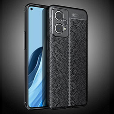 Silikon Hülle Handyhülle Gummi Schutzhülle Flexible Leder Tasche WL2 für Realme 9 Pro+ Plus 5G Schwarz