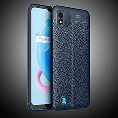 Silikon Hülle Handyhülle Gummi Schutzhülle Flexible Leder Tasche WL2 für Realme C20 Blau