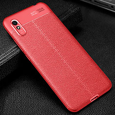 Silikon Hülle Handyhülle Gummi Schutzhülle Flexible Leder Tasche WL2 für Xiaomi Redmi 9A Rot