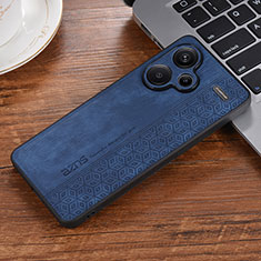 Silikon Hülle Handyhülle Gummi Schutzhülle Flexible Leder Tasche YZ1 für Xiaomi Redmi Note 13 Pro+ Plus 5G Blau