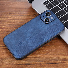 Silikon Hülle Handyhülle Gummi Schutzhülle Flexible Leder Tasche YZ2 für Apple iPhone 14 Pro Blau