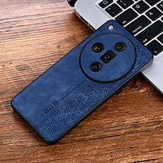 Silikon Hülle Handyhülle Gummi Schutzhülle Flexible Leder Tasche YZ2 für Oppo Find X7 Ultra 5G Blau