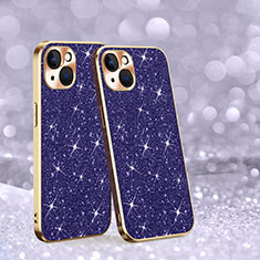 Silikon Hülle Handyhülle Gummi Schutzhülle Flexible Tasche Bling-Bling AC1 für Apple iPhone 13 Violett