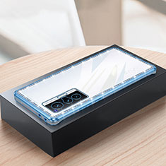 Silikon Hülle Handyhülle Gummi Schutzhülle Flexible Tasche Bling-Bling AT2 für Vivo X70 5G Blau
