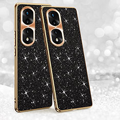 Silikon Hülle Handyhülle Gummi Schutzhülle Flexible Tasche Bling-Bling GS1 für Huawei Honor 70 Pro 5G Schwarz