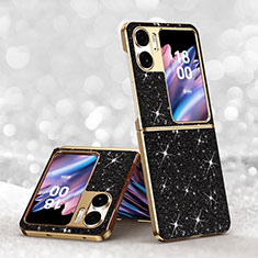 Silikon Hülle Handyhülle Gummi Schutzhülle Flexible Tasche Bling-Bling GS1 für Oppo Find N2 Flip 5G Schwarz