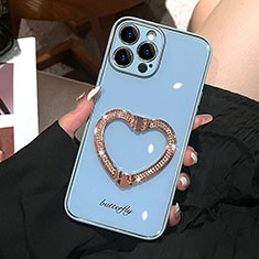 Silikon Hülle Handyhülle Gummi Schutzhülle Flexible Tasche Bling-Bling JL1 für Apple iPhone 14 Pro Blau