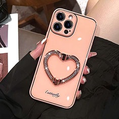 Silikon Hülle Handyhülle Gummi Schutzhülle Flexible Tasche Bling-Bling JL1 für Apple iPhone 14 Pro Max Rosegold