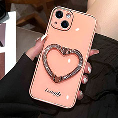 Silikon Hülle Handyhülle Gummi Schutzhülle Flexible Tasche Bling-Bling JL1 für Apple iPhone 15 Rosegold