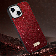 Silikon Hülle Handyhülle Gummi Schutzhülle Flexible Tasche Bling-Bling LD1 für Apple iPhone 14 Rot