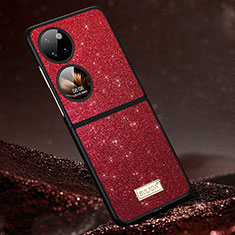 Silikon Hülle Handyhülle Gummi Schutzhülle Flexible Tasche Bling-Bling LD1 für Huawei P60 Pocket Rot