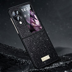 Silikon Hülle Handyhülle Gummi Schutzhülle Flexible Tasche Bling-Bling LD1 für Oppo Find N3 Flip 5G Schwarz