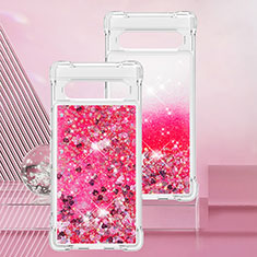 Silikon Hülle Handyhülle Gummi Schutzhülle Flexible Tasche Bling-Bling S01 für Google Pixel 7a 5G Pink