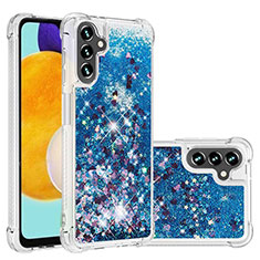 Silikon Hülle Handyhülle Gummi Schutzhülle Flexible Tasche Bling-Bling S01 für Samsung Galaxy A04s Blau