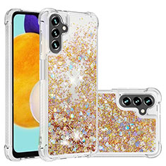 Silikon Hülle Handyhülle Gummi Schutzhülle Flexible Tasche Bling-Bling S01 für Samsung Galaxy A04s Gold