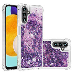 Silikon Hülle Handyhülle Gummi Schutzhülle Flexible Tasche Bling-Bling S01 für Samsung Galaxy A04s Violett