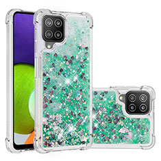 Silikon Hülle Handyhülle Gummi Schutzhülle Flexible Tasche Bling-Bling S01 für Samsung Galaxy A22 4G Grün